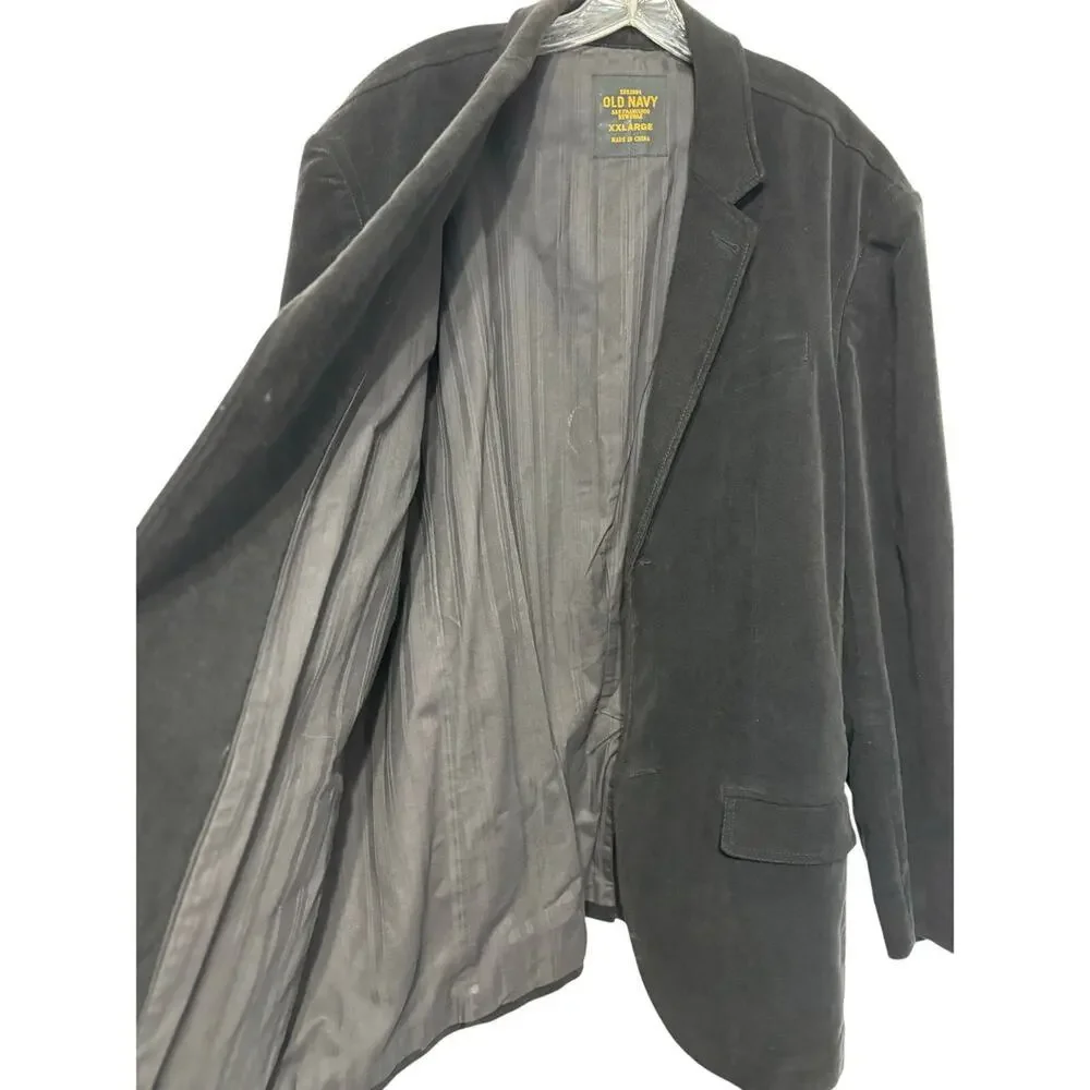Old Navy men’s cotton suede XXL black blazer